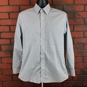 Nick Graham Men's Stretch Modern Fit Geometric Dress Shirt –‎ Size 14.5